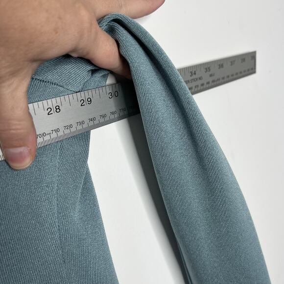 Misook Sweater Womens 1X Blue Open Front Cardigan Contrast Trim Long Sleeve - Picture 12 of 12